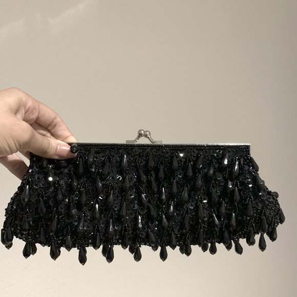Vintage Handbags - Black Beaded Evening Handbag/Clutch NO OFFERS ON ITEMS UNDER 20